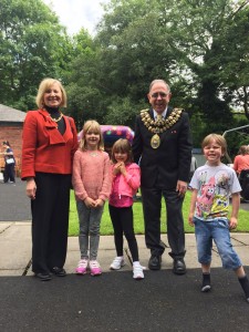 The Mayoress, Merrily and Isla Maunder, The Mayor, and Oliver King