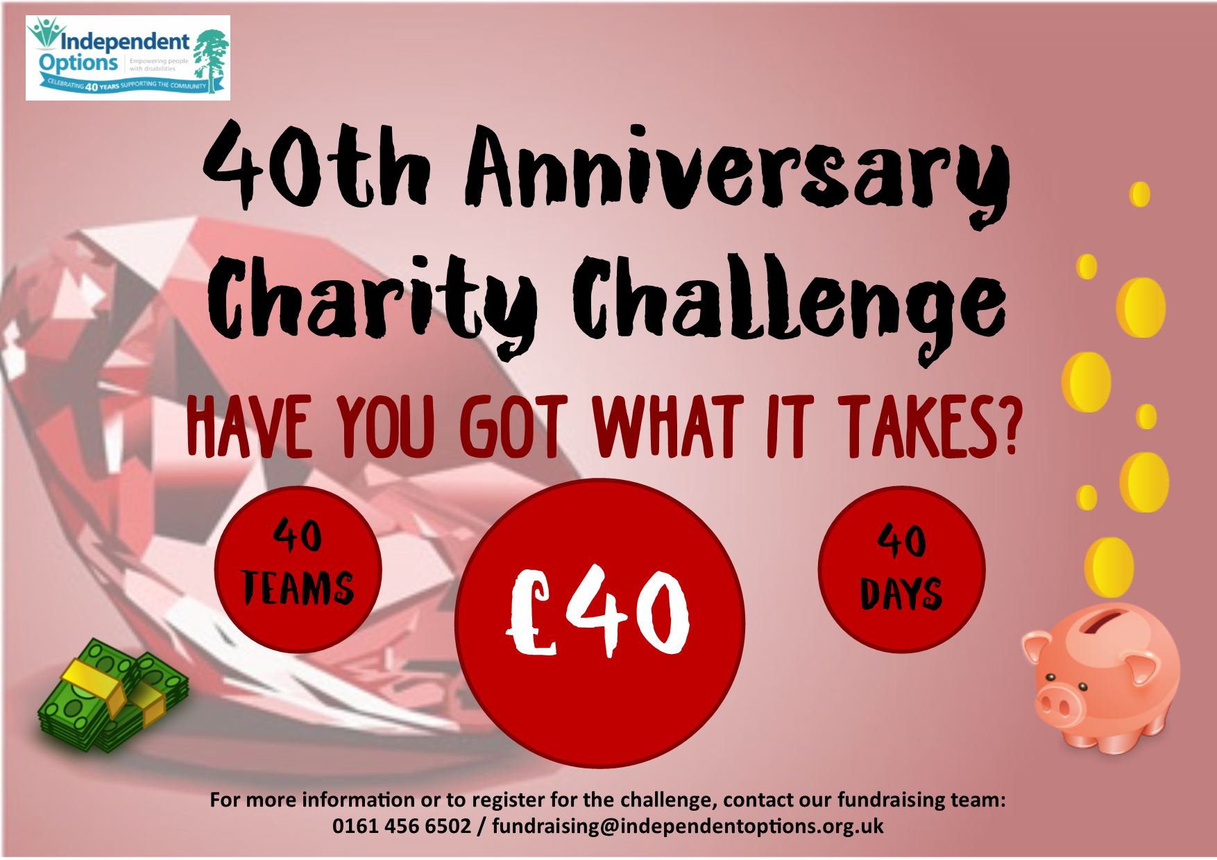 Charity challenge promotional event poster