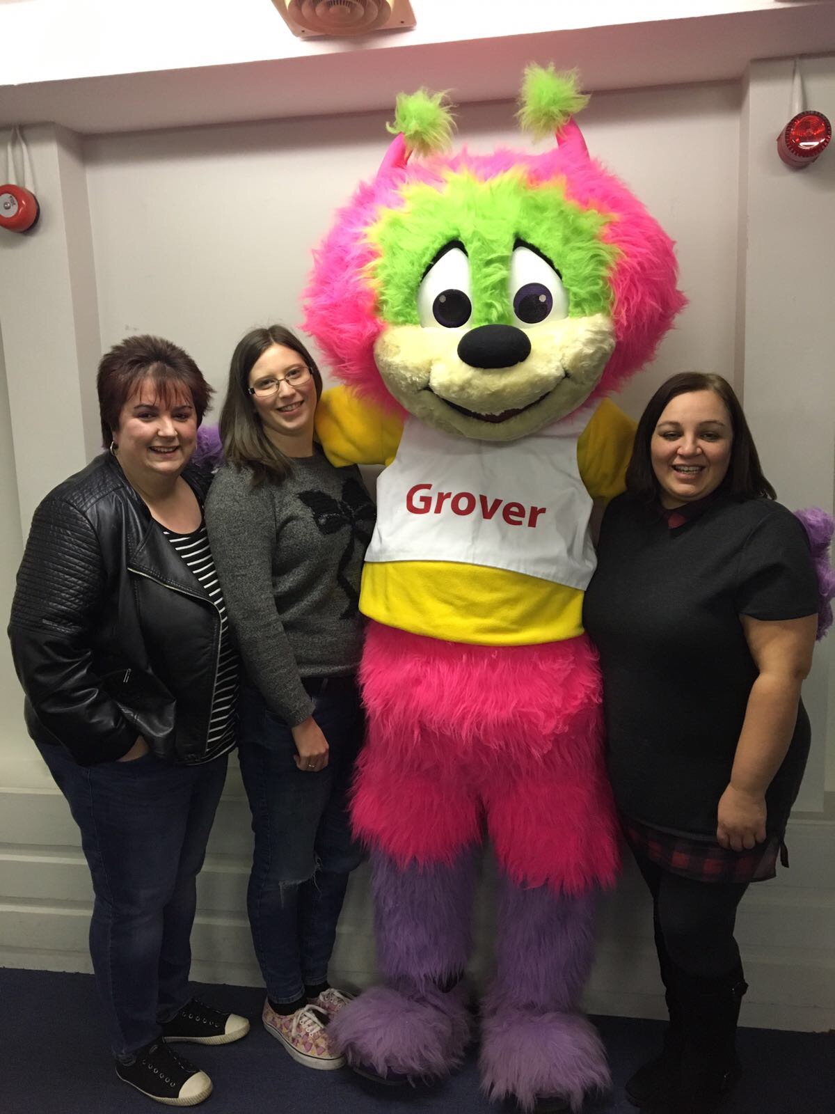 Carnival committee members and mascot