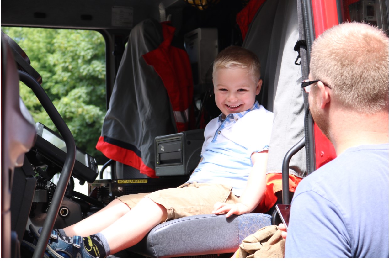 boy enjoys birthday party