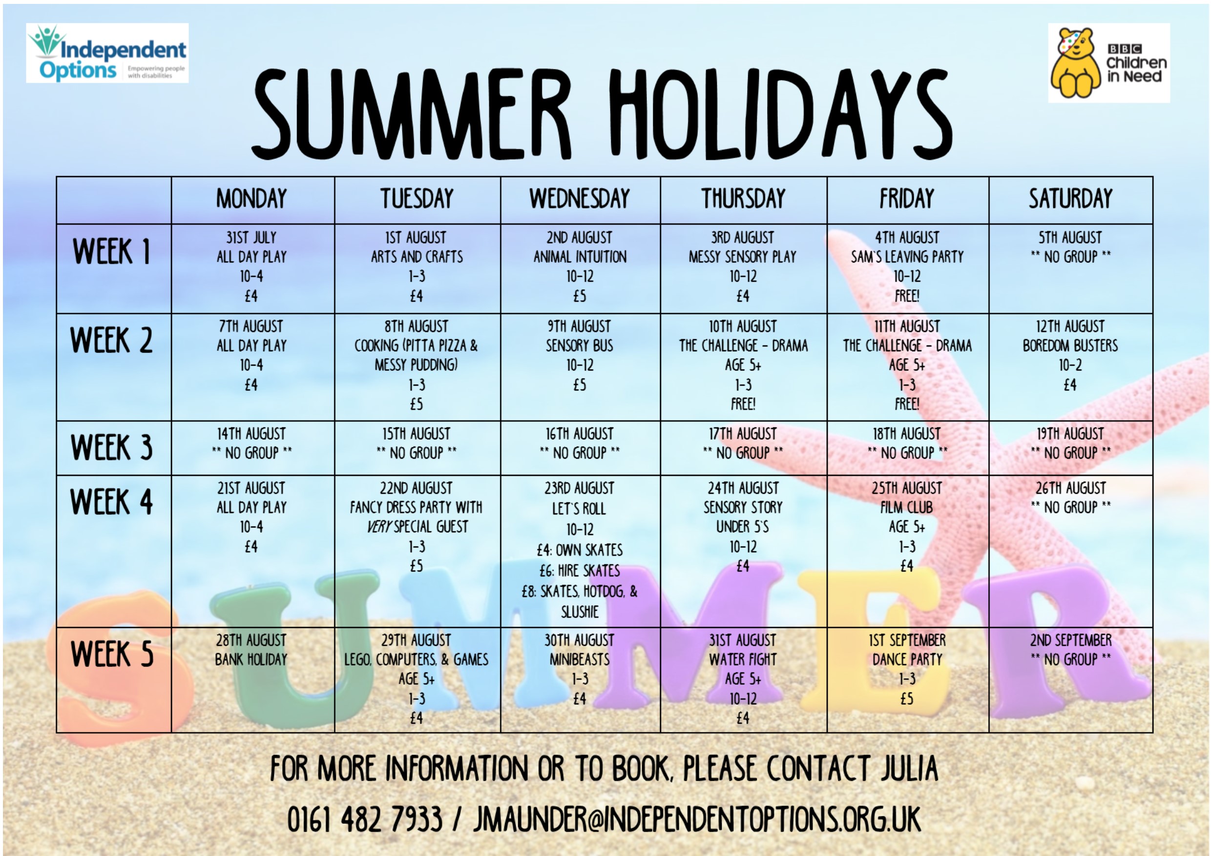 Summer Holiday Club at the Children and Family Centre Independent